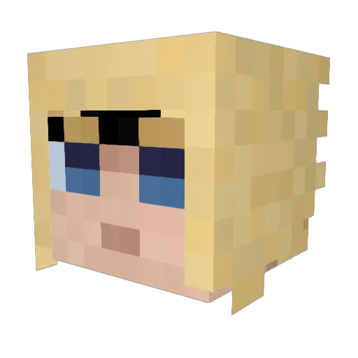 CrnchyCap Minecraft avatar head, 3D render