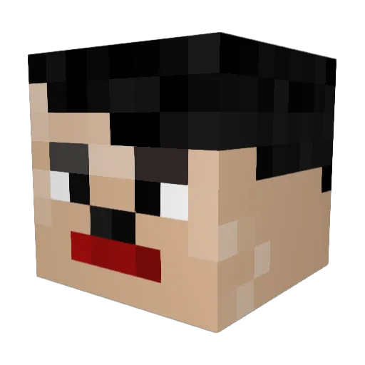 Crni021 Minecraft avatar head, 3D render