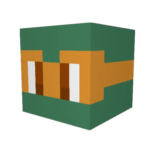 Croakeer Minecraft avatar head, 3D render