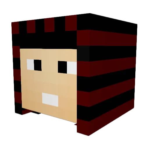 CroatCode Minecraft avatar head, 3D render