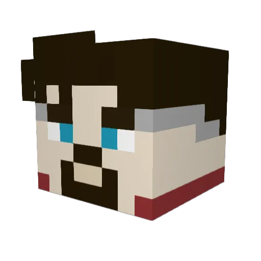 Croatoan89 Minecraft avatar head, 3D render