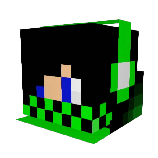 Crobatman18 Minecraft avatar head, 3D render