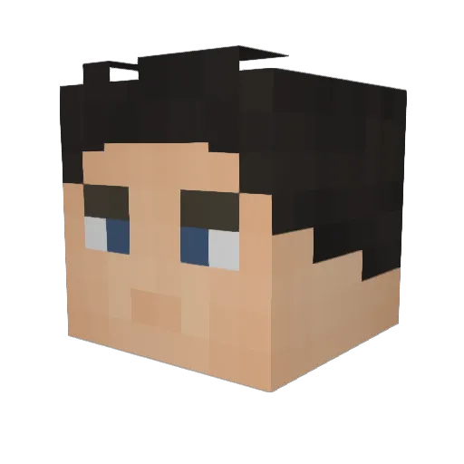Croby Minecraft avatar head, 3D render