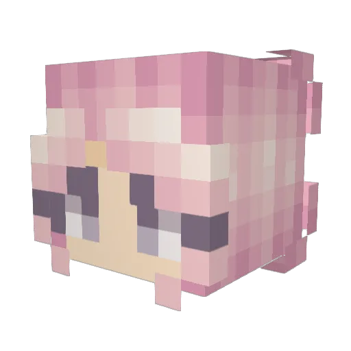 CrocCarpet Minecraft avatar head, 3D render