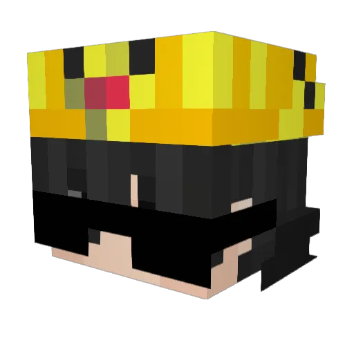 CrocSnap Minecraft avatar head, 3D render