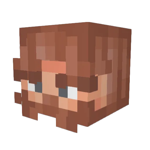 Crochum Minecraft avatar head, 3D render