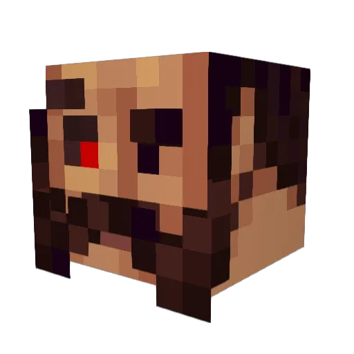CrockWilson Minecraft avatar head, 3D render