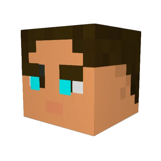 Crockerchu Minecraft avatar head, 3D render