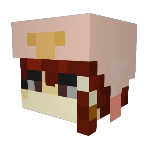 Crockerdael Minecraft avatar head, 3D render