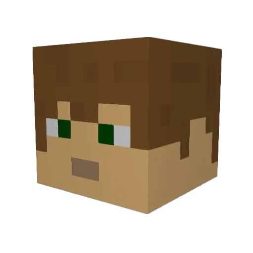 Crocky130 Minecraft avatar head, 3D render