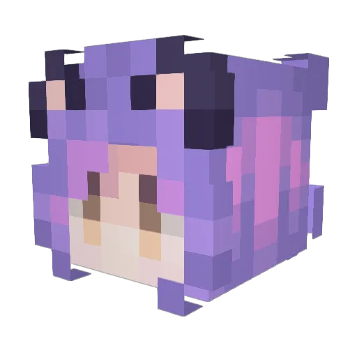 Crocoala Minecraft avatar head, 3D render