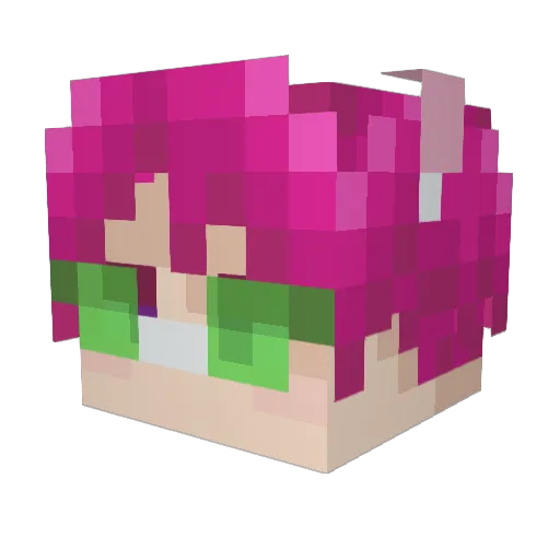 Crococdile Minecraft avatar head, 3D render