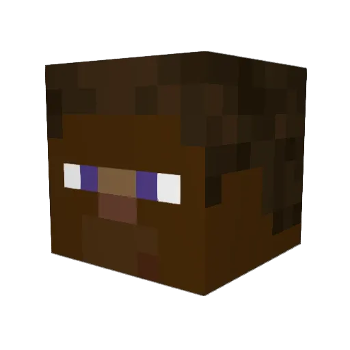 CrocodilX Minecraft avatar head, 3D render