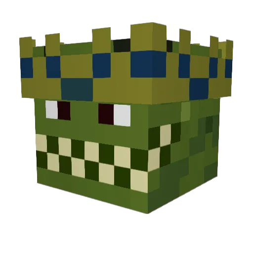 Crocodon37 Minecraft avatar head, 3D render