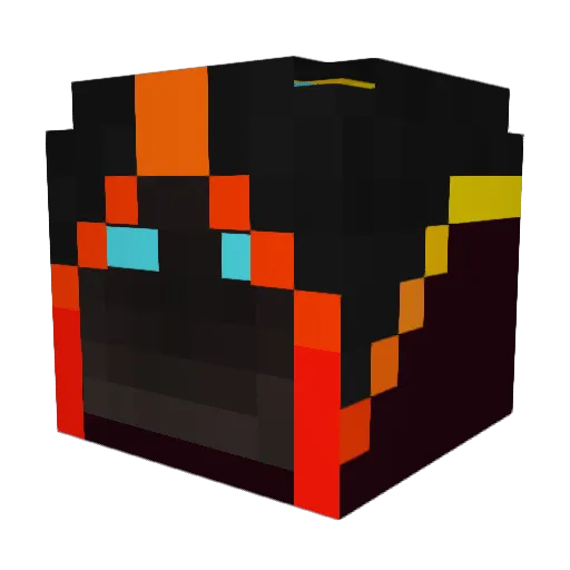 Crocoduck Minecraft avatar head, 3D render