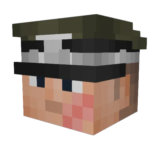 Crocy53 Minecraft avatar head, 3D render