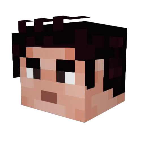 Crofaxx Minecraft avatar head, 3D render