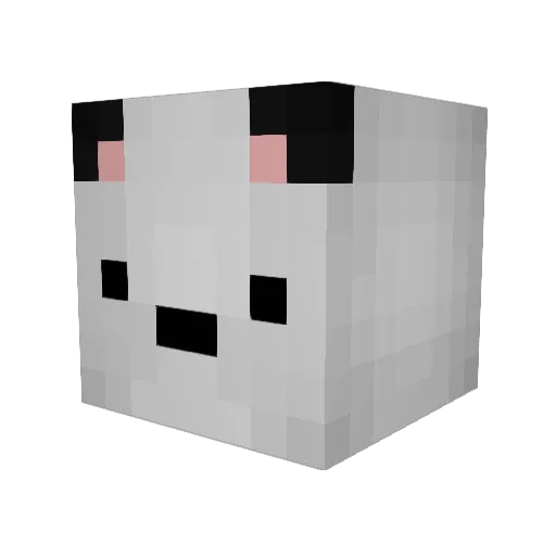 Croften Minecraft avatar head, 3D render