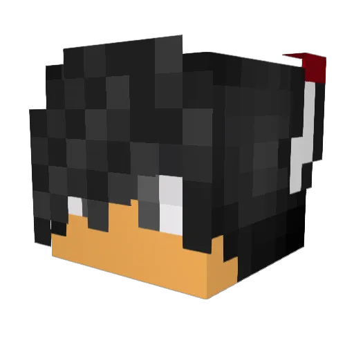 Crogacht Minecraft avatar head, 3D render