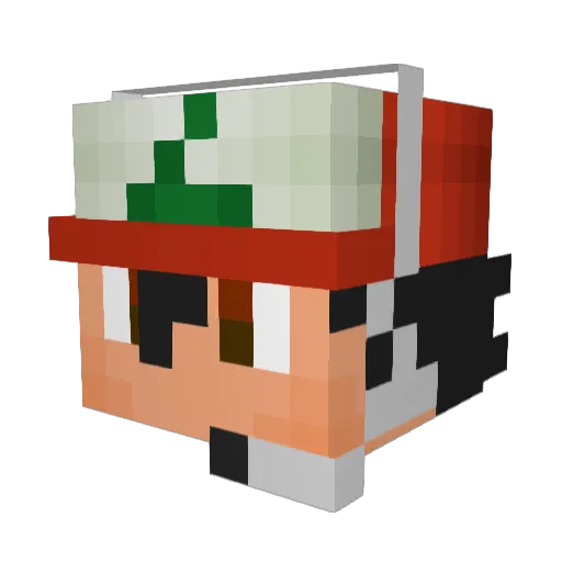Crogalajo Minecraft avatar head, 3D render