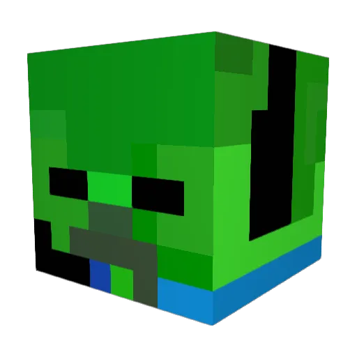 Crois Minecraft avatar head, 3D render