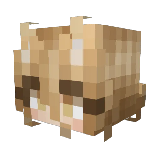 Croissant536 Minecraft avatar head, 3D render