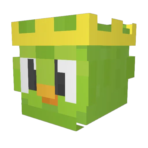 CroissantSteak Minecraft avatar head, 3D render