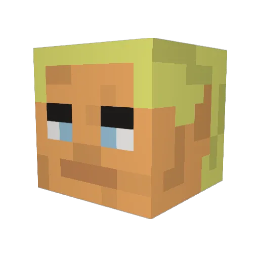 Croleay Minecraft avatar head, 3D render