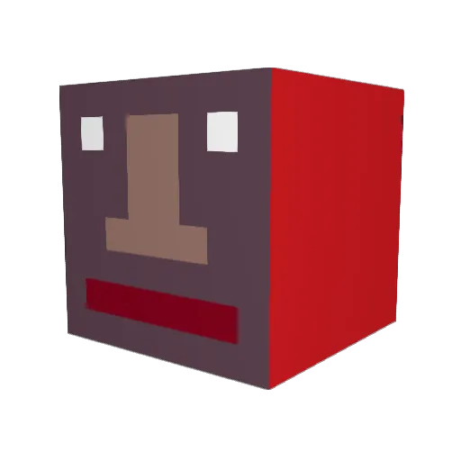 Crolichet Minecraft avatar head, 3D render