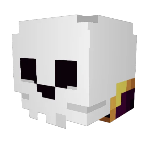 Crolitab_ Minecraft avatar head, 3D render