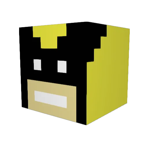 Crom87 Minecraft avatar head, 3D render