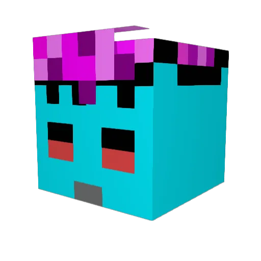 CromHaz Minecraft avatar head, 3D render