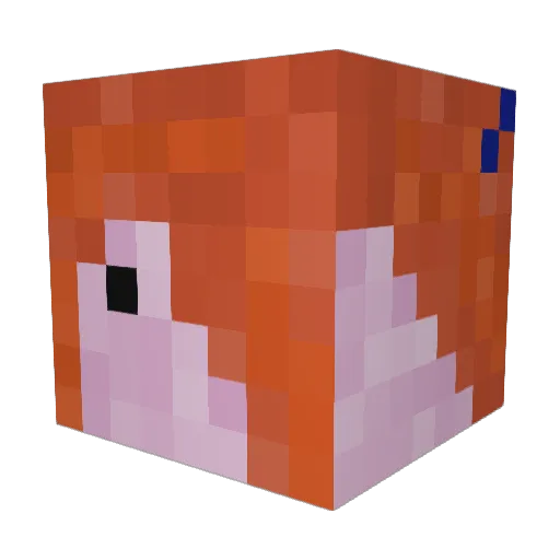 Crom_67 Minecraft avatar head, 3D render