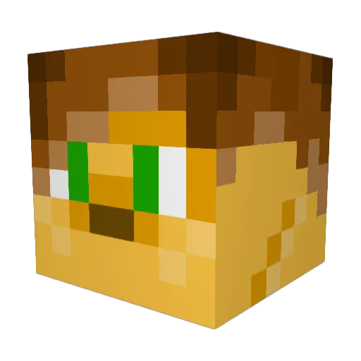 Croma_Bun Minecraft avatar head, 3D render
