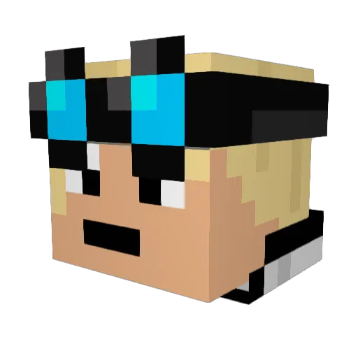 Cromagen Minecraft avatar head, 3D render
