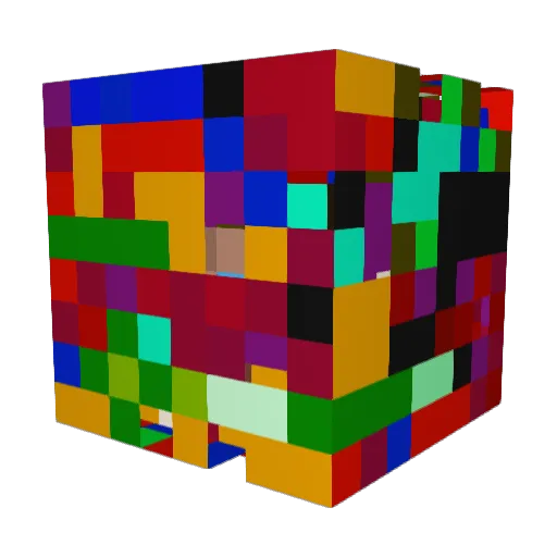 Cromatic Minecraft avatar head, 3D render