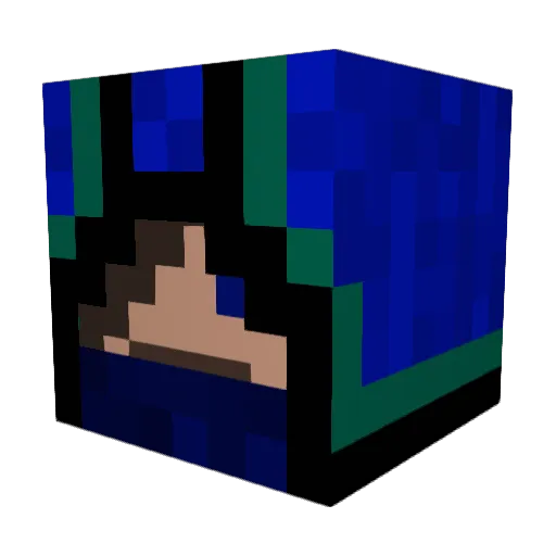 CrombySldr Minecraft avatar head, 3D render