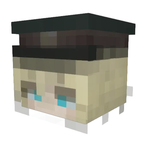 Cromce Minecraft avatar head, 3D render