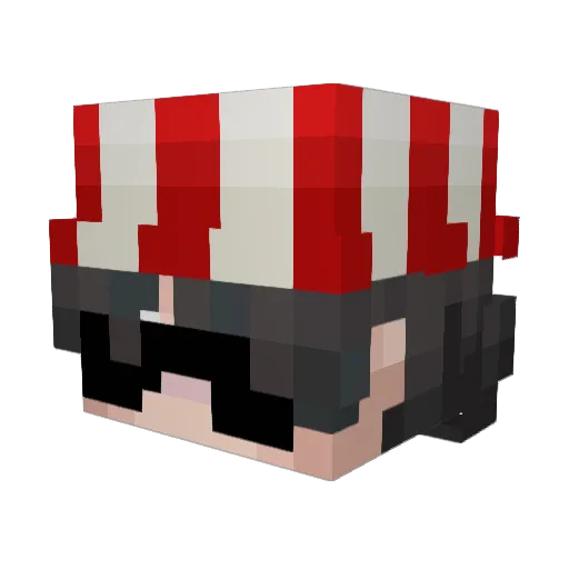 Cromeboo Minecraft avatar head, 3D render