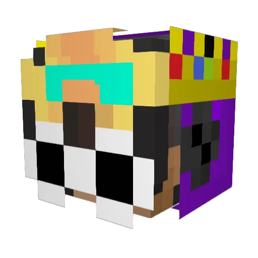 Cromha Minecraft avatar head, 3D render