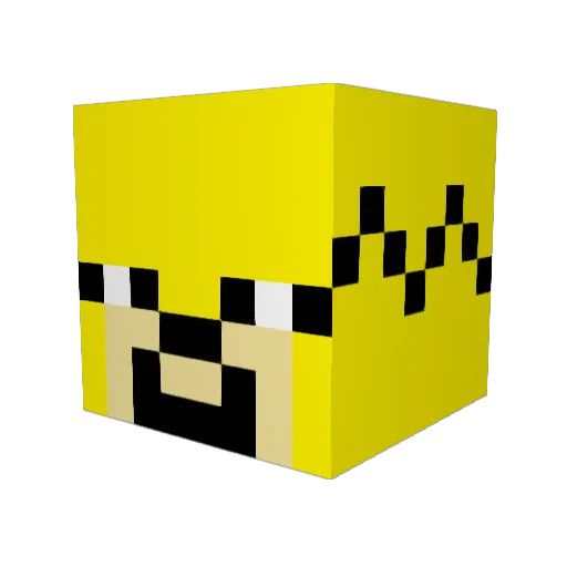 CromixPT Minecraft avatar head, 3D render