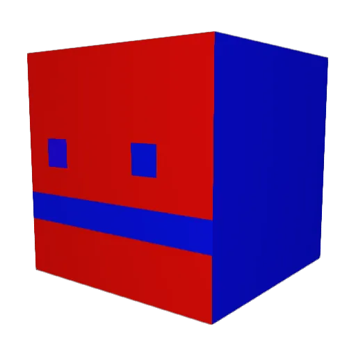 Cromlom Minecraft avatar head, 3D render
