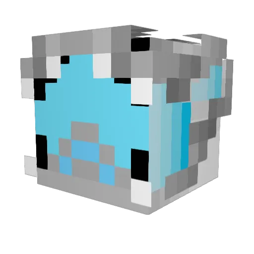Cronaris Minecraft avatar head, 3D render
