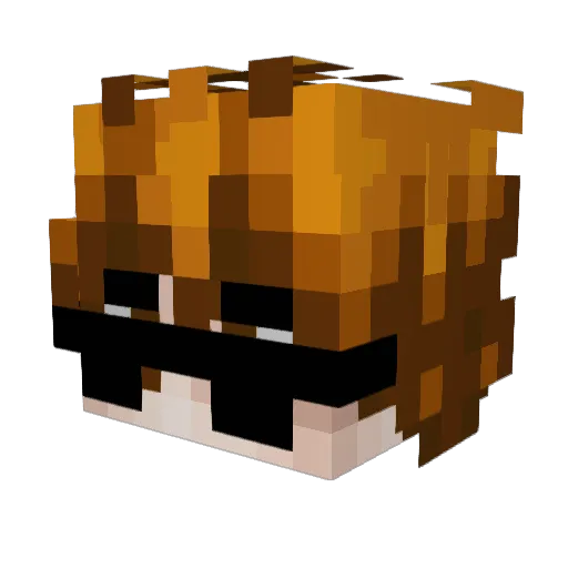 CroneCrafter Minecraft avatar head, 3D render