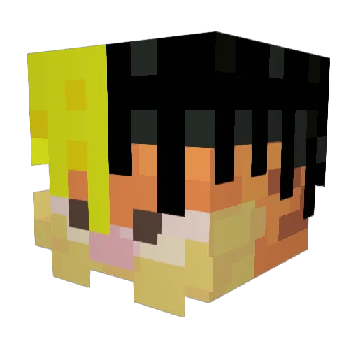 Crongler Minecraft avatar head, 3D render