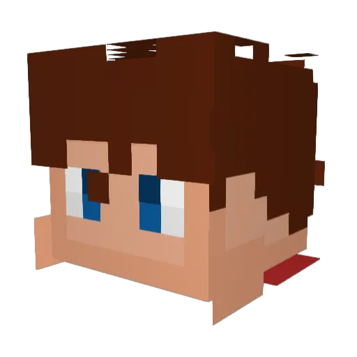 Cronix_bx Minecraft avatar head, 3D render