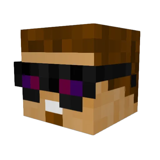 Cronky69 Minecraft avatar head, 3D render