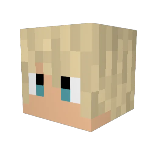 Cronoblade Minecraft avatar head, 3D render
