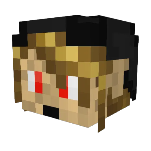 Cronos54 Minecraft avatar head, 3D render