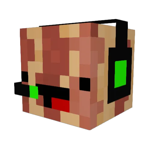 CronosGhost Minecraft avatar head, 3D render